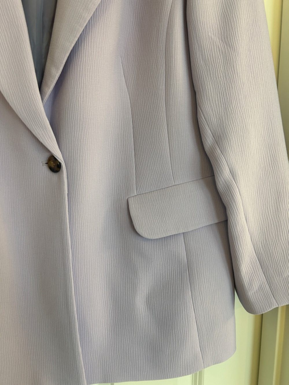 Eloquii Lavender Pastel Tailored Single Breasted Blazer Jacket Size 14 - Picture 5 of 10